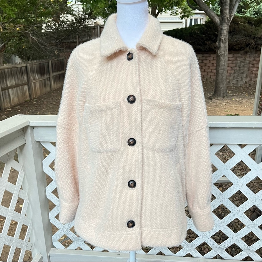 Anthropologie GREYLIN Jacket Shacket‎ Oversized Button Down Jacket Pockets Small - Picture 9 of 15
